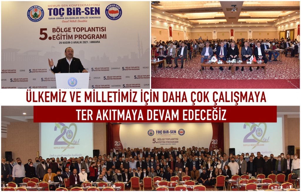 ÜLKEMİZ VE MİLLETİMİZ İÇİN DAHA ÇOK ÇALIŞMAYA, TER AKITMAYA DEVAM EDECEĞİZ