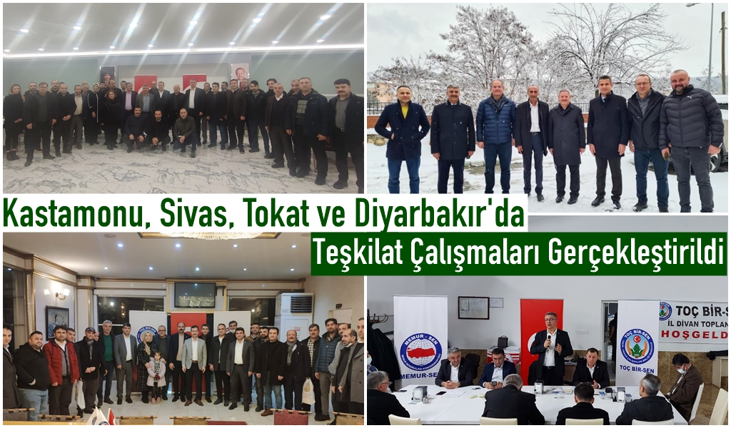 Kastamonu, Sivas, Tokat ve Diyarbakır'da Teşkilat Çalışmaları Gerçekleştirildi