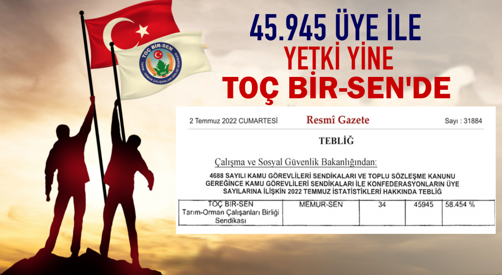 YETKİDE LİDER YİNE TOÇ BİR-SEN