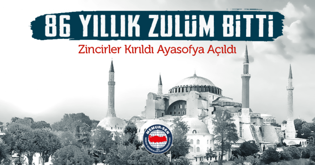 Gözümüz Aydın: 86 Yıllık Zulüm Bitti, Ayasofyanın Cami Olduğu Hukuken Tescil ve Teyid Edildi