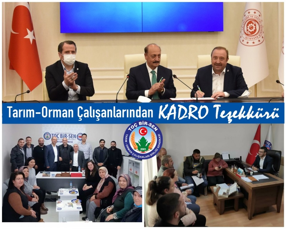 Kadroya Geçen Tarım-Orman Çalışanlarından Teşekkür Ziyareti